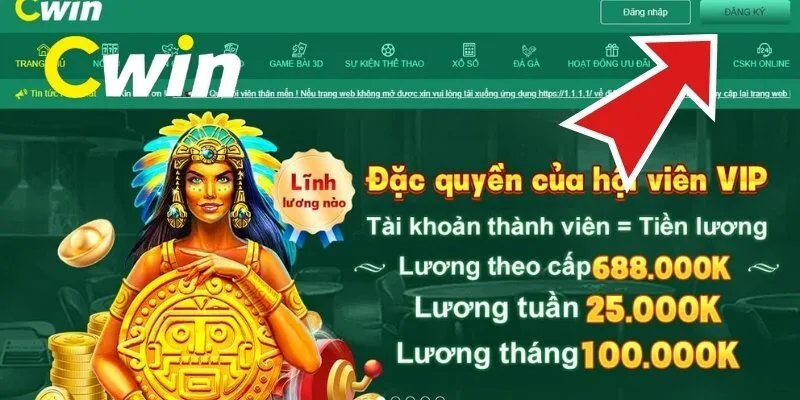 Đăng Ký Cwin 1 Từng bước tạo tài khoản trực tiếp trên website