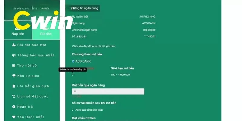 Rút Tiền Cwin 3 Lý do khiến lệnh rút tiền cwin bị từ chối xử lý