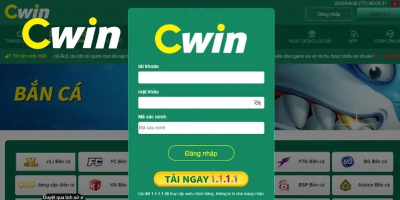 Đăng Nhập Cwin 1 Cách đăng nhập tài khoản nhanh trên trình duyệt